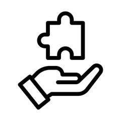 solution line icon illustration vector graphic