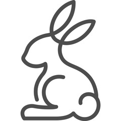 rabbit continuous line art style vector illustration. Mono lineal design for minimal concept