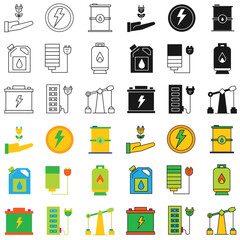 power and energy icon, flat icon vector design use for websites and apps.