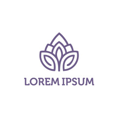 luxury beautiful line art logo design and business card. good use for spa, yoga, salon, decoration and fashion logo