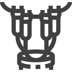 milking machine icon bold lineart style