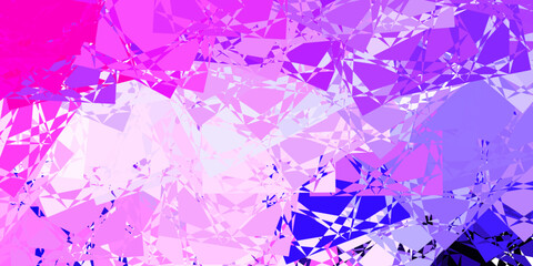 Light Purple, Pink vector background with triangles.