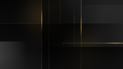 Luxury abstract background with golden lines on black, modern black backdrop concept 3d style. Illustration from vector about modern template deluxe design.