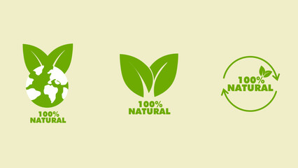 natural food logo, eco friendly logo, eco design.