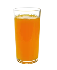 Fotobehang Full glass of orange juice isolated on transparent png © sommai