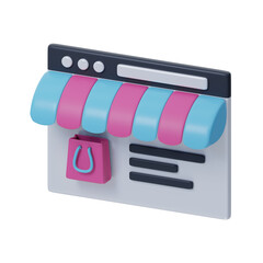 Online Shopping Website 3D Icon