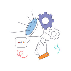 Online podcast flat animated design, premium download 