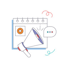 Online podcast flat animated design, premium download 