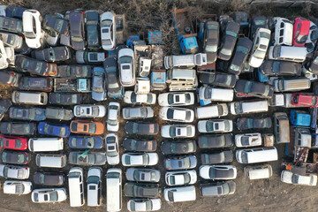 Scrapped car recycling station