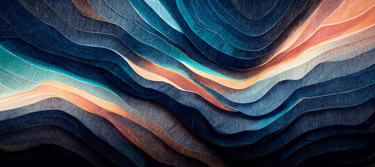 Vibrant blue colors abstract wallpaper design