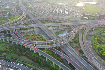 Fototapeta premium busy traffic road in city