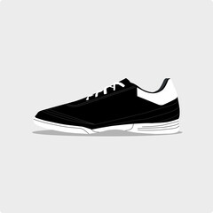 Sneaker shoe . Concept. Flat design. Vector illustration. Sneakers in flat style. Sneakers side view. Fashion sneakers. Futsal Shoes.