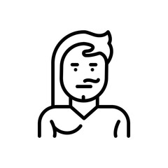 Black line icon for shemales