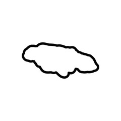 Black line icon for jamaica