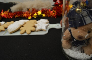 beautiful handmade cookies for Christmas celebration