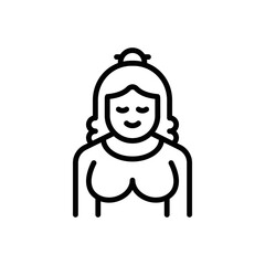 Black line icon for daughter