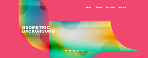 Circle, round elements and lines geometric abstract background. Vector Illustration For Wallpaper, Banner, Background, Card, Book Illustration, landing page