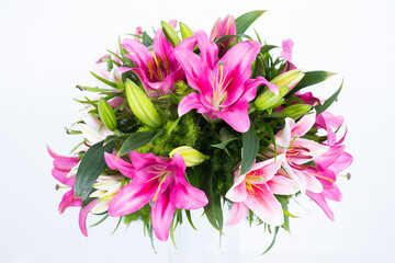 Clear picture of bouquet made in a circle shape, very beautiful.