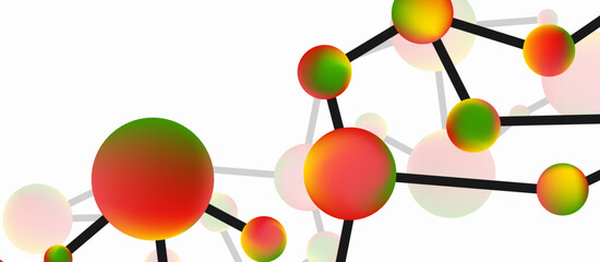 Line points connections geometric abstract background