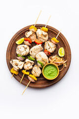 Reshmi Chicken malai Tikka also known as Afghani murgh Malai Tikka, asian food