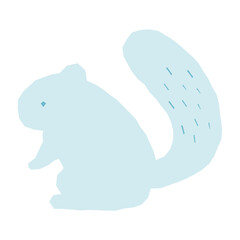 北欧風のリスのイラスト（シルエット）