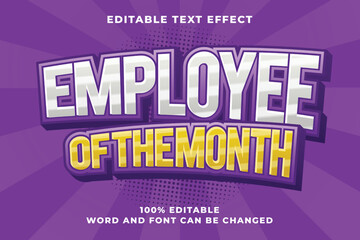 Employee of the month text style Effect