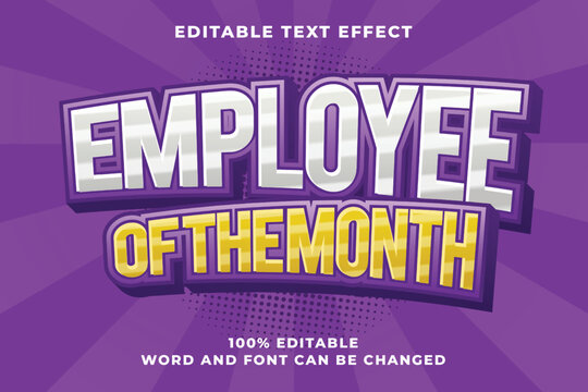 Employee of the month text style Effect