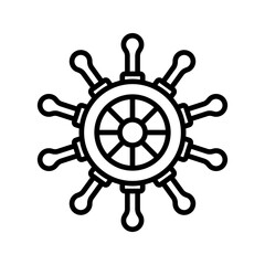 Obraz premium Rudder icon. sign for mobile concept and web design. vector illustration