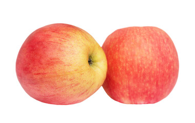 Pink apples isolated
