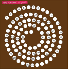 Spiraldeki eksik sayıları tamamlayın