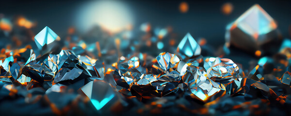 abstract glitter glitter diamond background. modern digital art illustration.