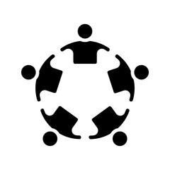 Teamwork icon. sign for mobile concept and web design. vector illustration