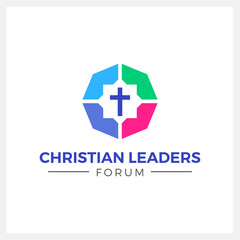 Obraz premium Abstract blue color creative vector logo