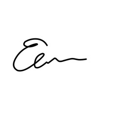 Signature fake handdrawn
