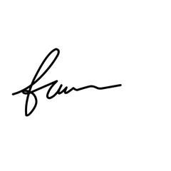 Signature fake handdrawn