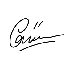 Signature fake handdrawn