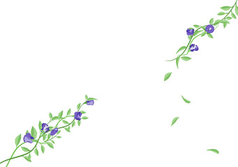 butterfly pea floral frame background ep04
