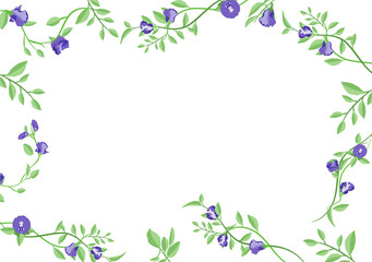 butterfly pea floral frame for decoration ep02