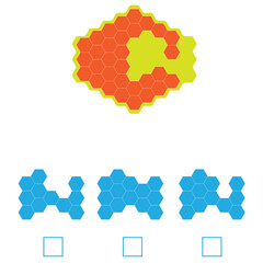 Find the Missing Piece. Shape completion questions, Find next shape