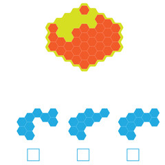 Find the Missing Piece. Shape completion questions, Find next shape