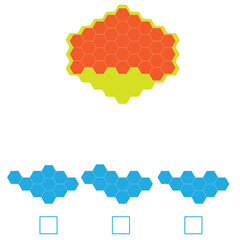 Find the Missing Piece. Shape completion questions, Find next shape