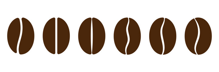 Vector Illustration of Coffee beans icon on Isolated Background. Coffee Beans Logo.