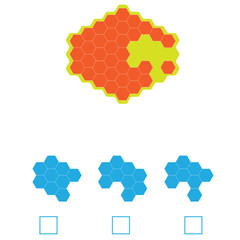 Find the Missing Piece. Shape completion questions, Find next shape