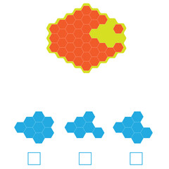 Find the Missing Piece. Shape completion questions, Find next shape