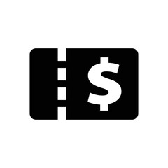 Shopping voucher vector icon symbol design