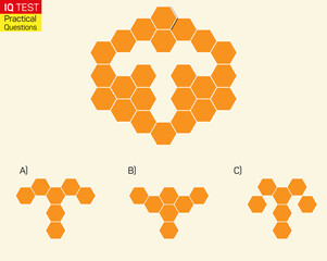 Find the Missing Piece. Shape completion questions, Find next shape