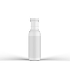 Sauce Matte Plastic Bottle 3D Rendering