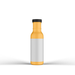 Sauce Matte Plastic Bottle 3D Rendering