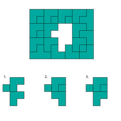 Find the Missing Piece. Shape completion questions, Find next shape