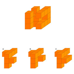 Find the Missing Piece. Shape completion questions, Find next shape